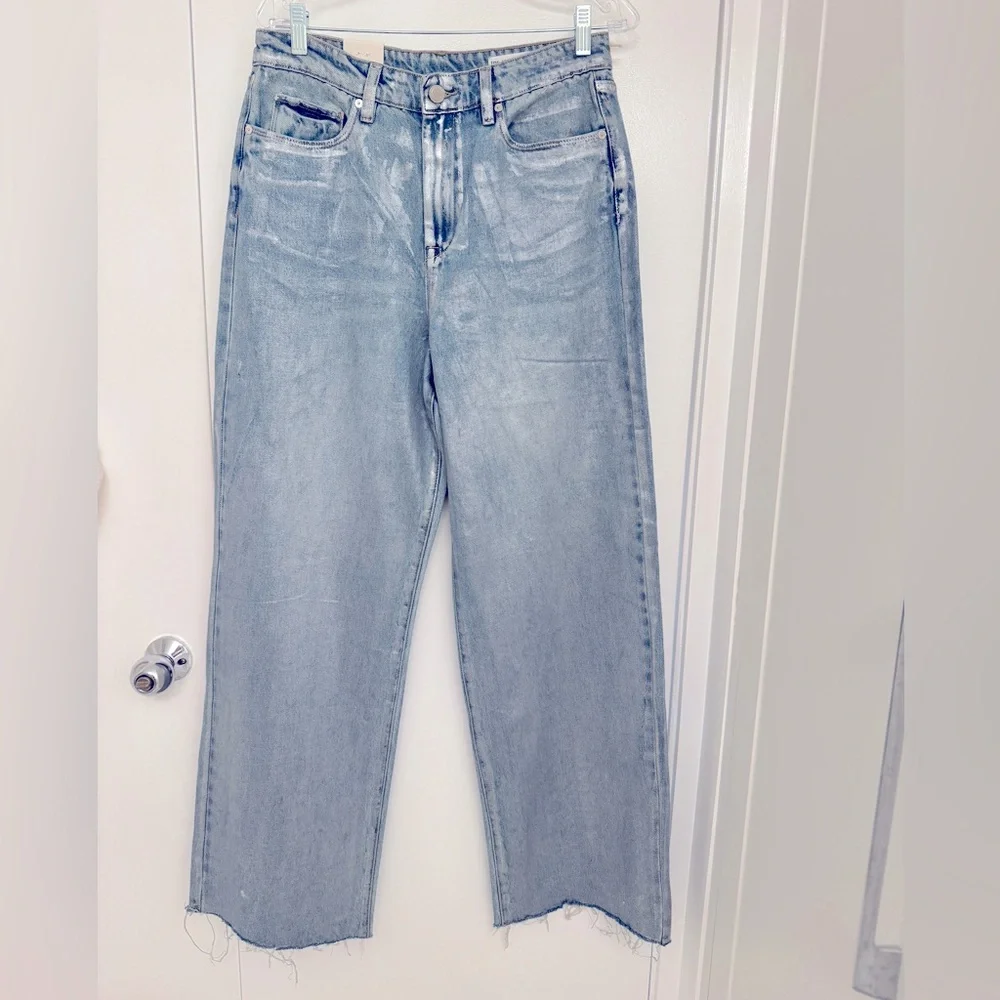BLANKNYC in Silver Star Rib cage Wide Leg Denim Pant- New with tags! - Picture 5 of 6